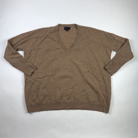 J Crew Mens Pullover Sweater Brown Cashmere XS - Picture 1 of 3